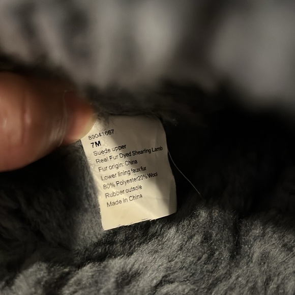 Abound Gray Suede Fur-lined Calf Length Boots - size: 7 - Picture 6 of 6